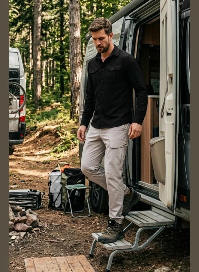 بوراتي Buratti Trekking and Water Repellent Classic Collar Long-Sleeve Pocket Shirt Men's SHIRT 693821