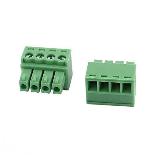 Cermant 20PCS 4 Pin 3.5mm Pitch PCB Green Pluggable Terminal Block Connector with Separate Screw Hole (20Pcs 4P 3.5MM) - Image 5