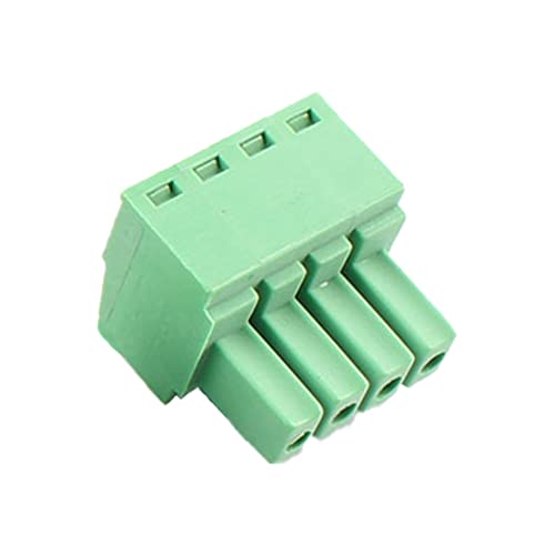 Cermant 20PCS 4 Pin 3.5mm Pitch PCB Green Pluggable Terminal Block Connector with Separate Screw Hole (20Pcs 4P 3.5MM) - Image 2