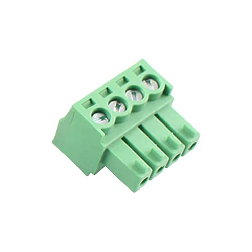 Cermant 20PCS 4 Pin 3.5mm Pitch PCB Green Pluggable Terminal Block Connector with Separate Screw Hole (20Pcs 4P 3.5MM) - Image 4