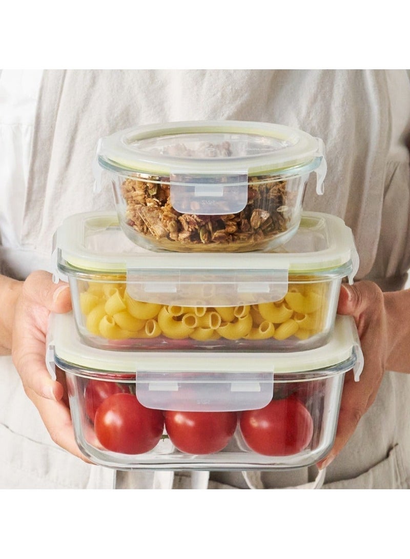 LocknLock Fresh Oven-Safe Glass Rectangular Container 1040ml (PACK of 5) – Airtight, Leakproof & Heat-Resistant - Image 4