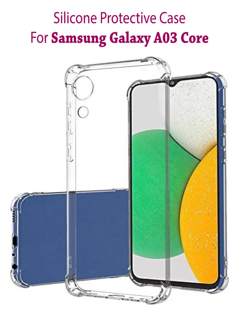 Protective Silicone Case Cover For Samsung Galaxy A03 Core - Clear - Image 1