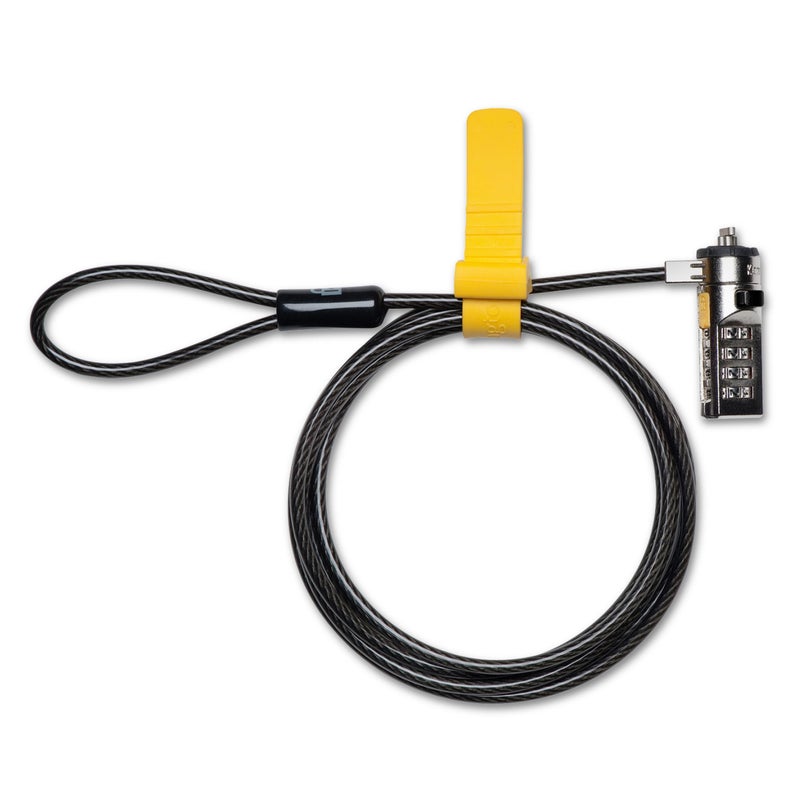 Kensington Combination Cable T-Bar Standard Lock Slot for Laptops, Resettable 4 digit password with 6 Foot Cable, K64673AM - Image 1