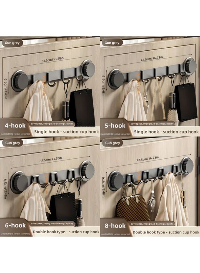 White Heavy Duty Suction Cup Wall Hooks 6 Pack No Drilling Adhesive Bathroom Storage - Image 4