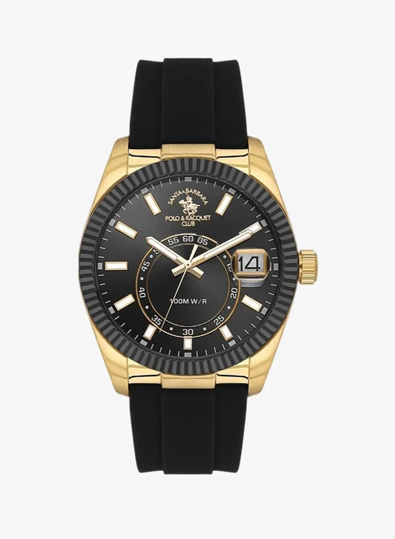 SANTA BARBARA POLO & RACQUET CLUB Santa Barbara Polo & Racquet Club - Legend Men's Watch | Stainless Steel Band with Steel Case | Analog | Round Dial | Mineral Glass | Japanese Quartz | Water Resistance 100 Meters