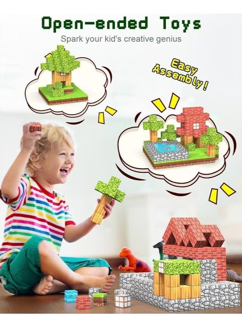 108PCS Magnetic Building Blocks Set – 2cm Magnet Cubes STEM Construction Toys for Boys & Girls Age 3-8 – Sensory Learning Building Kit for Toddlers, Preschool & Classroom Gifts - Image 3