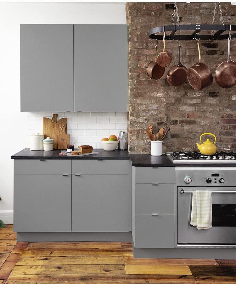 ERATO Matte Wallpaper Peel & Stick Vinyl Contact Paper Self Adhesive Removable Wallpaper for Kitchen Cabinet Furniture Countertop Waterproof Wallpaper (24"x120" Inch, Light Grey Matte) - Image 4