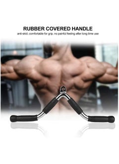 SportQ Pull Down Bar, Multi-Exercise Cable Attachment Bar, Steel Tricep Press Bar with Rubber Handles and Swivel Hanger Cable Stabilization Bar  Cable handle  - Image 2