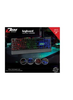 كيبورد USB مع اضاءة من زيرو - موديل ZR-2060 اسود