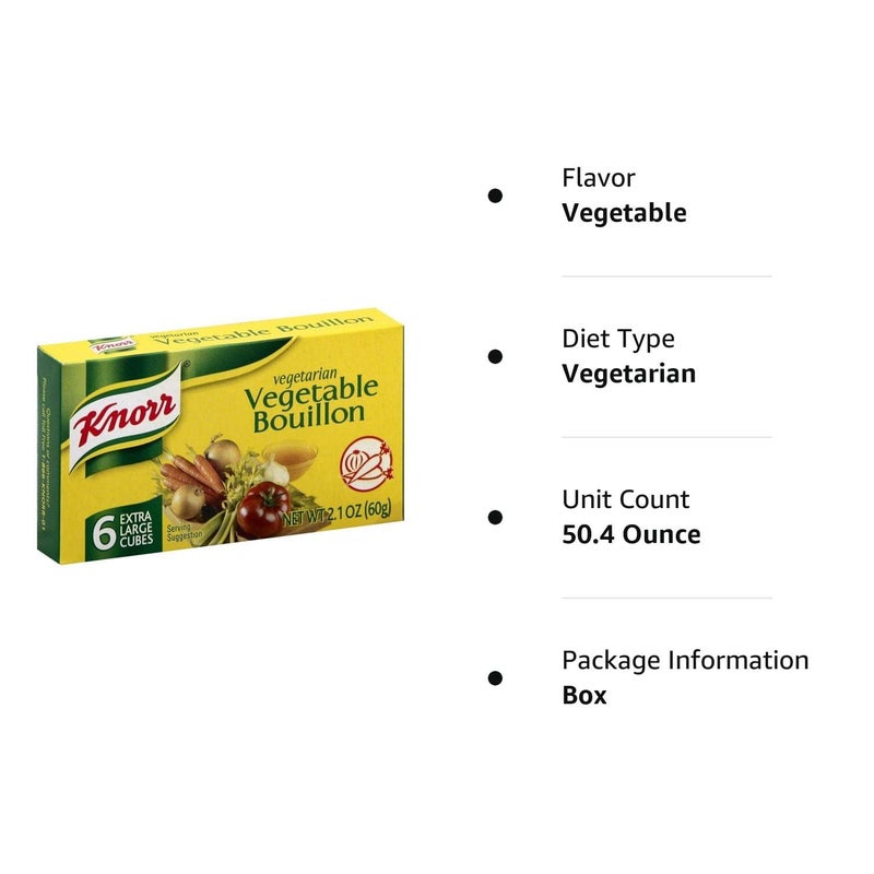 Knorr Vegetarian Vegetable Bouillon, 2.1 Ounce (Pack of 24) - Image 2