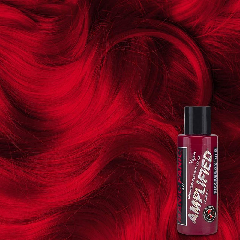 MANIC PANIC Pillarbox Red Hair Color - Amplified - Semi Permanent Hair Dye - Deep True Red Color - For Dark & Light Hair - Vegan, PPD & Ammonia-Free - For Coloring Hair with Men & Women - Image 2