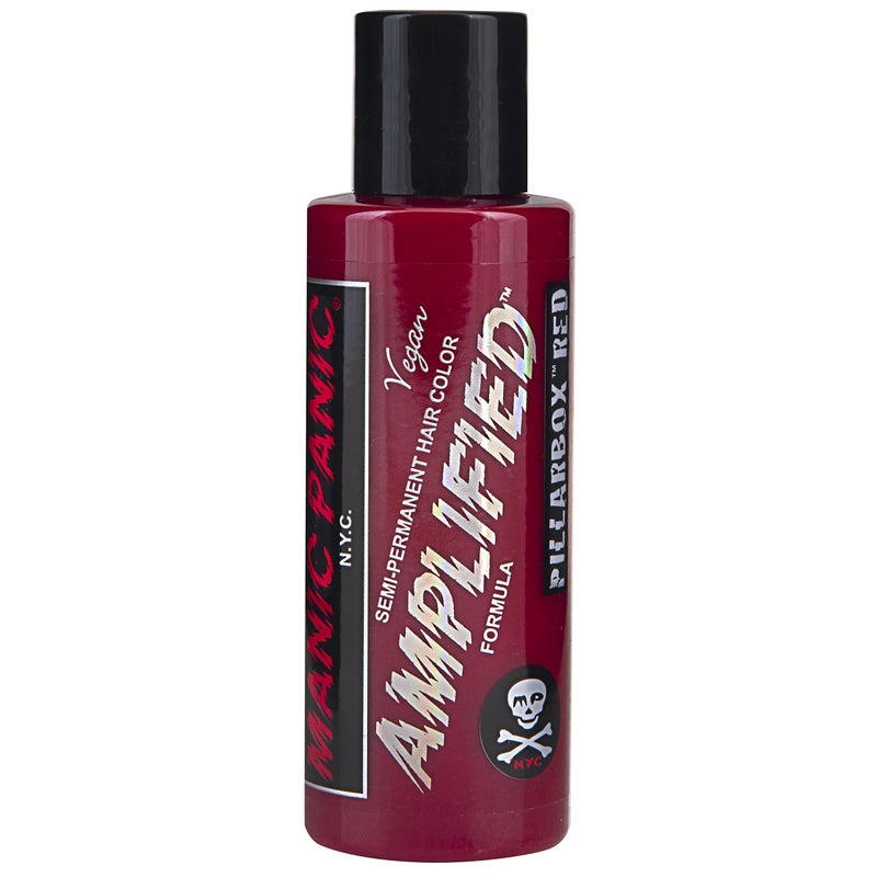 MANIC PANIC Pillarbox Red Hair Color - Amplified - Semi Permanent Hair Dye - Deep True Red Color - For Dark & Light Hair - Vegan, PPD & Ammonia-Free - For Coloring Hair with Men & Women - Image 1