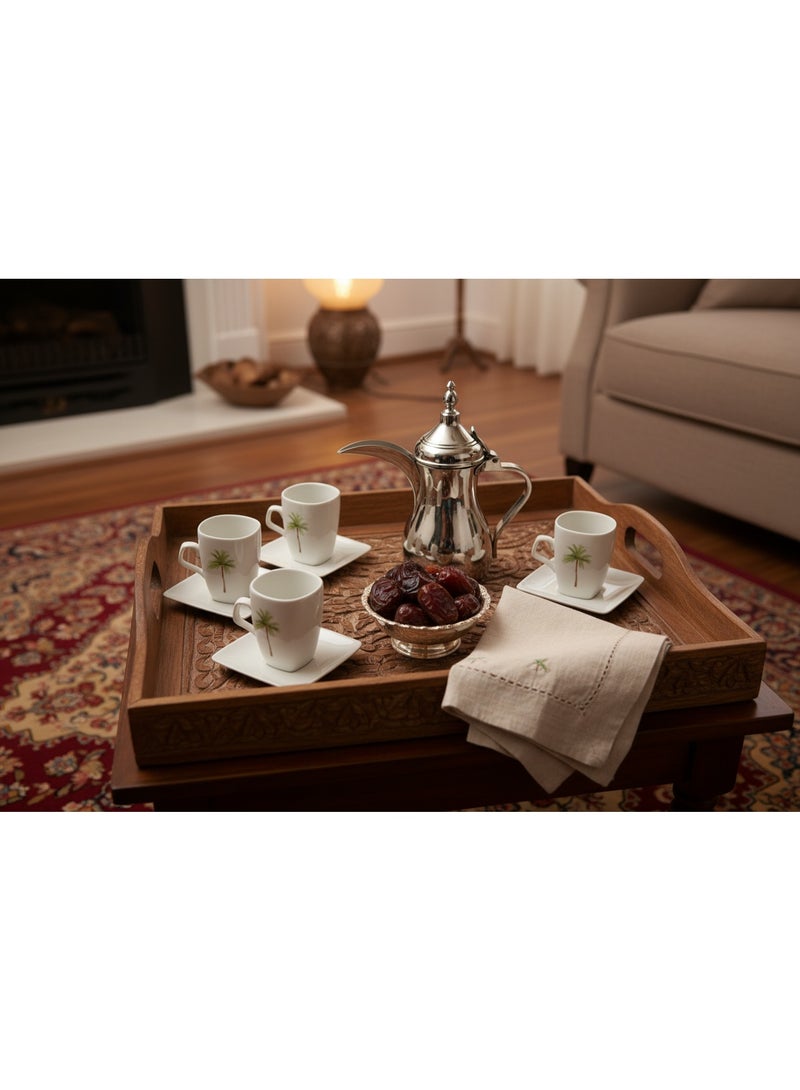 AKDC Velvet White Ceramic Cup & Saucer Set – 12 Pcs | 120ml - Image 3