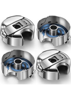 4 Pcs Stainless Steel Bobbin Cases, Sewing Machine Cases Compatible with Juki Ddl-5550 Ddl-8100 Ddl-8300 Ddl-8500 Ddl-8700 Single Needle for Front Loading