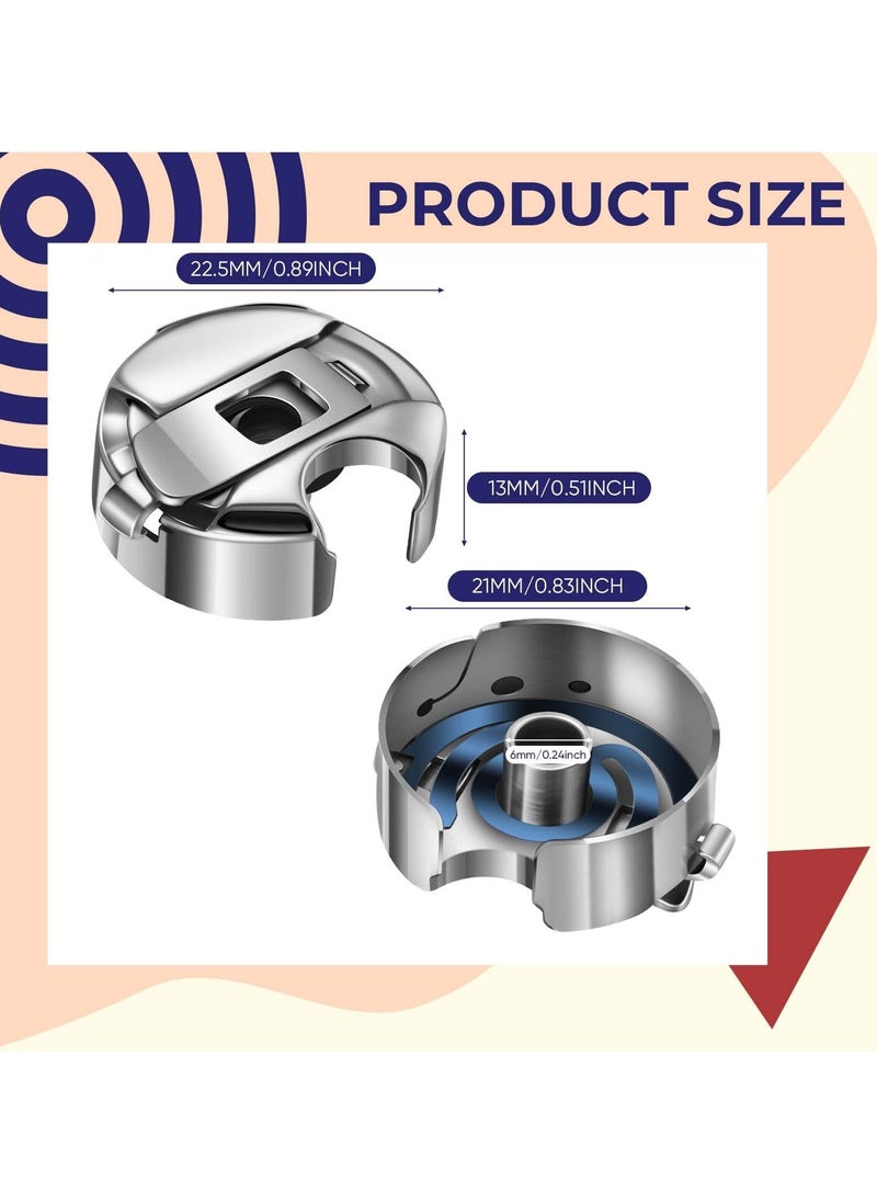 Y&D - 4 Pcs Stainless Steel Bobbin Cases, Sewing Machine Cases Compatible with Juki Ddl-5550 Ddl-8100 Ddl-8300 Ddl-8500 Ddl-8700 Single Needle for Front Loading - Image 1