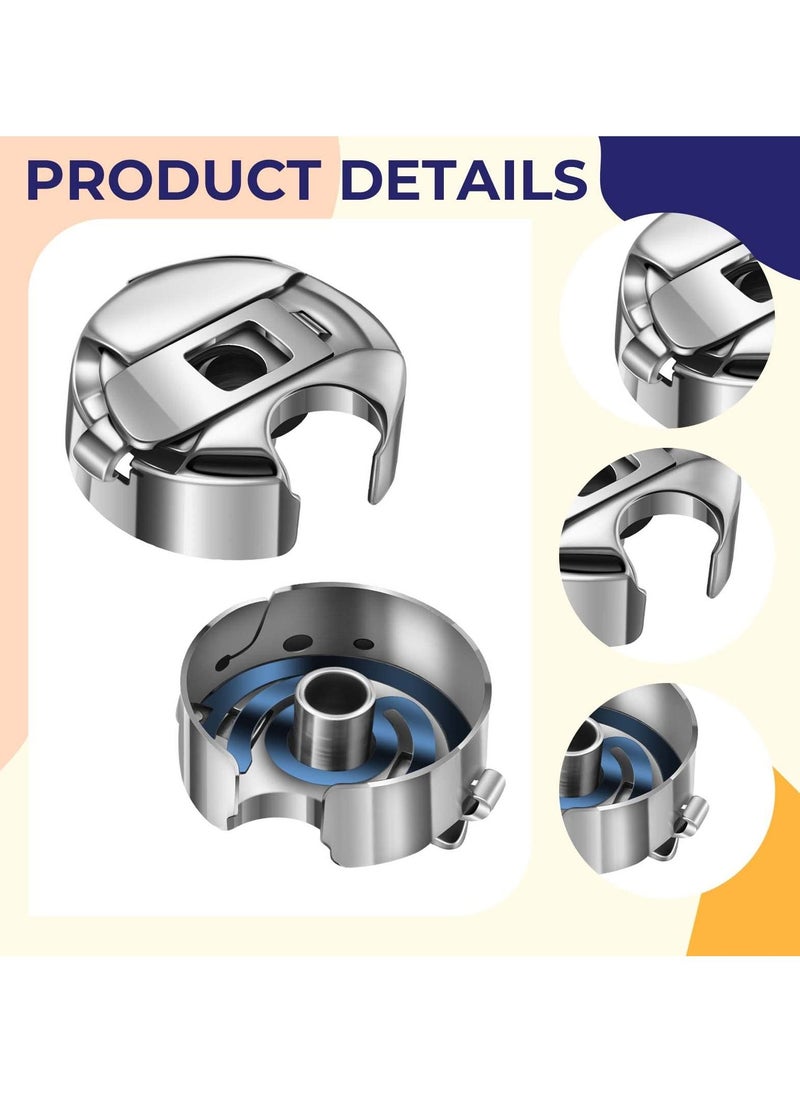 Y&D - 4 Pcs Stainless Steel Bobbin Cases, Sewing Machine Cases Compatible with Juki Ddl-5550 Ddl-8100 Ddl-8300 Ddl-8500 Ddl-8700 Single Needle for Front Loading - Image 1