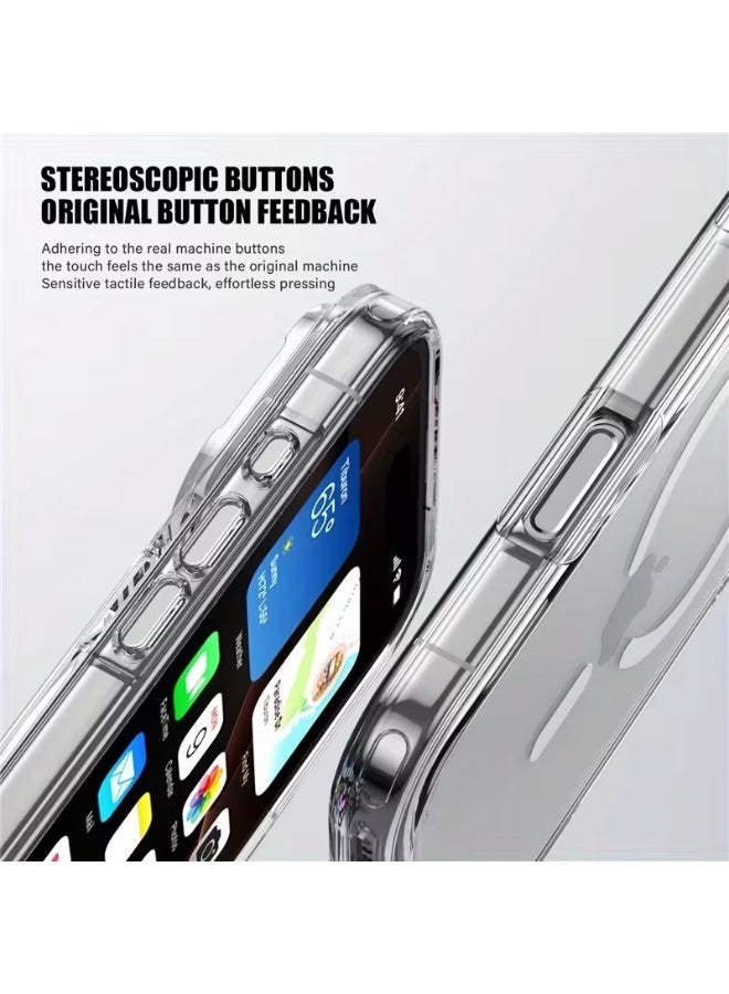 Arabash Cear MagSafe Case for iPhone 17 Pro Max, [Reinforced Corners] Wireless Charging Shockproof Bumper Protective Phone Case - Image 4
