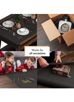 SANDUUQ SANDUUQ Black Paper Roll 24 Inch X 10 Metre for Wrapping and Art Work  - Image 2