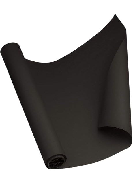 SANDUUQ SANDUUQ Black Paper Roll 24 Inch X 10 Metre for Wrapping and Art Work  - Image 1