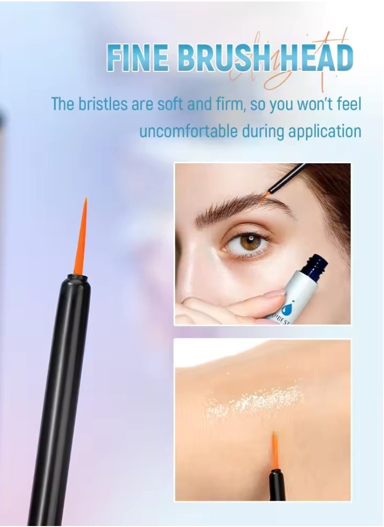 QiBest - Eyelash and Brow Serum No Irritating Gentle Brow Serum, Thicker Longer Stronger Lashes Eyelash Eyebrow Growth Serum Moisturizing Nourishing Enhancing Volumizing Eyelash Serum - Image 1