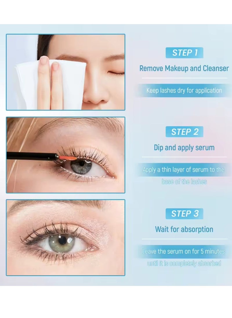QiBest - Eyelash and Brow Serum No Irritating Gentle Brow Serum, Thicker Longer Stronger Lashes Eyelash Eyebrow Growth Serum Moisturizing Nourishing Enhancing Volumizing Eyelash Serum - Image 1