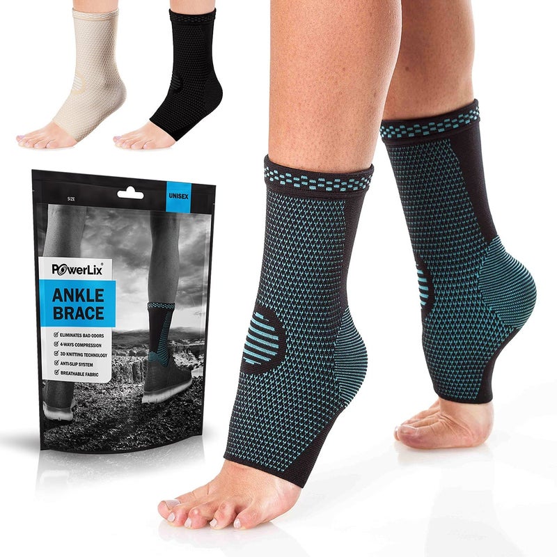 POWERLIX Legs Orthopedic Brace Compression Support Sleeve (Pair) for Swelling, Sprain, Plantar Fasciitis, Arthritis, Tendinitis - Image 1