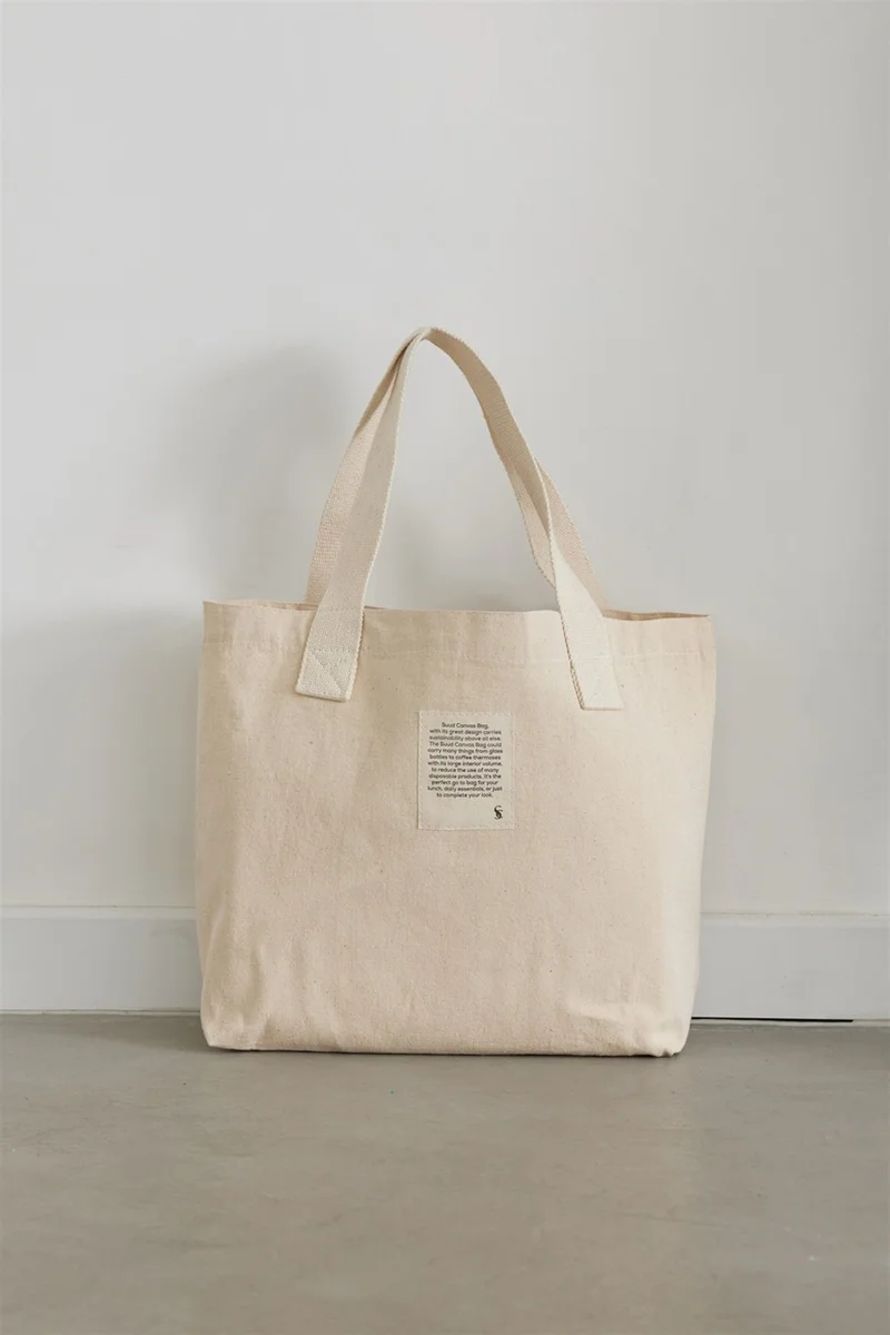 Suud Collection Saud Collection Ecru Resting Printed Canvas Bag