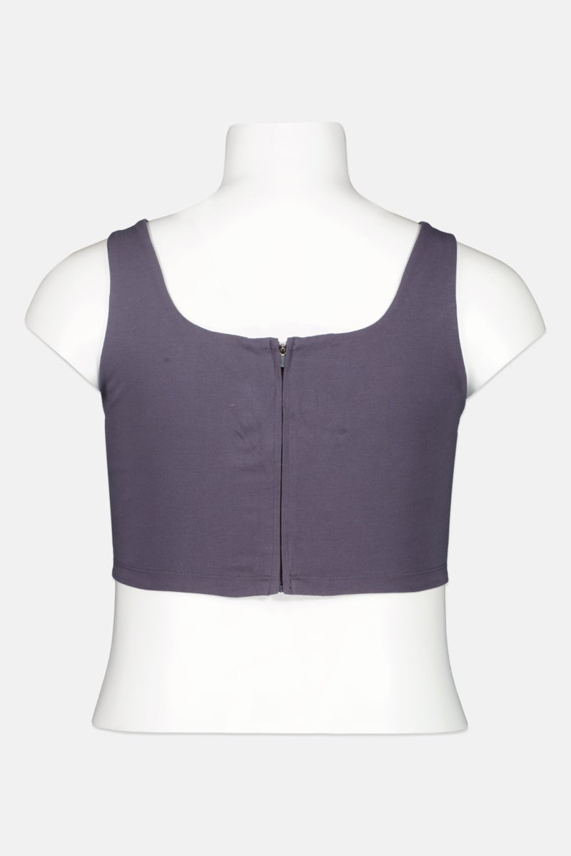PUMA Women Slim Fit Sleeveless Outdoor Top, Grey - Image 2