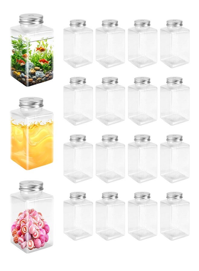 JIABEIUS 20 Pcs Plastic Fish Bowl with Lids, 17 oz Small Gold Fish Tank, Fishbowl for Drinks, Candy, Carnival Games, Halloween, Table Centerpieces, Party Decorations, Favors - Image 1