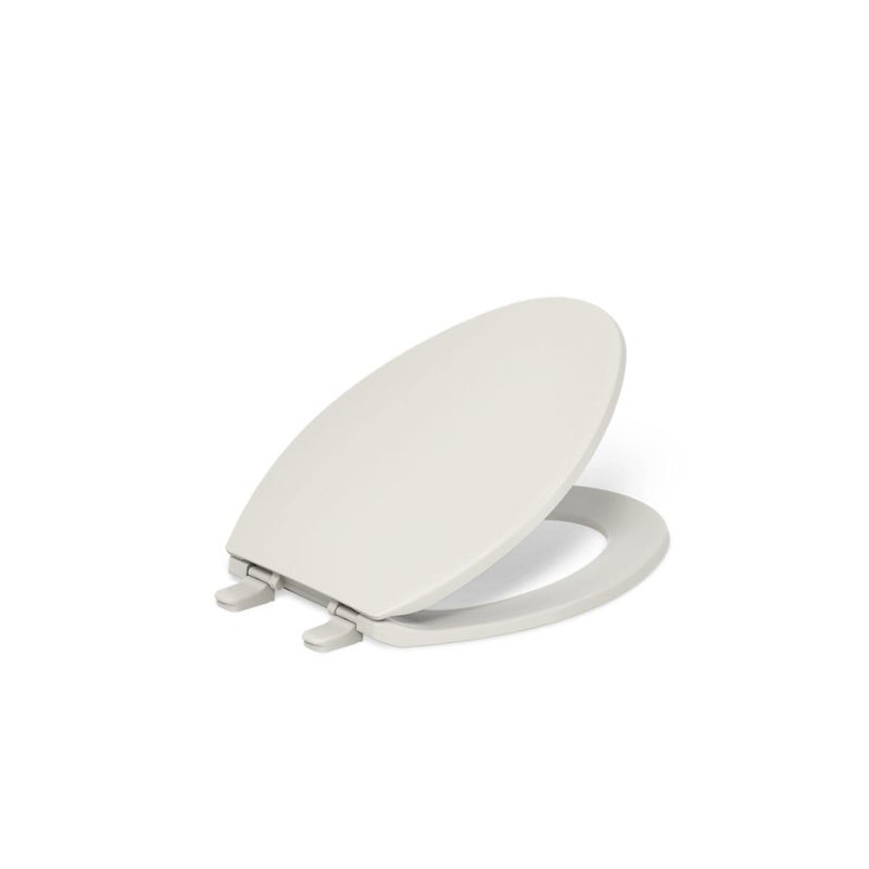 KOHLER K477447 Brevia Elongated Toilet Seat with QuickRelease Hinges And QuickAttach Hardware For Easy Clean Almond