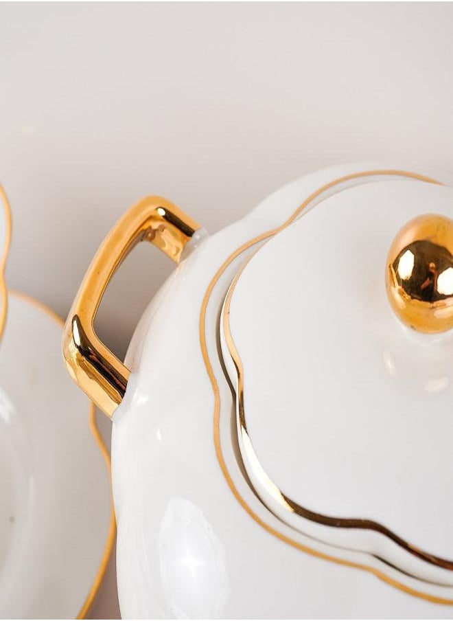 HomeHive - Gilded Radiance Dining Set - Image 1