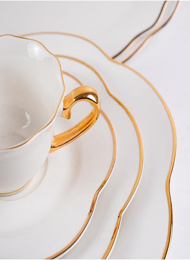 HomeHive - Gilded Radiance Dining Set - Image 1