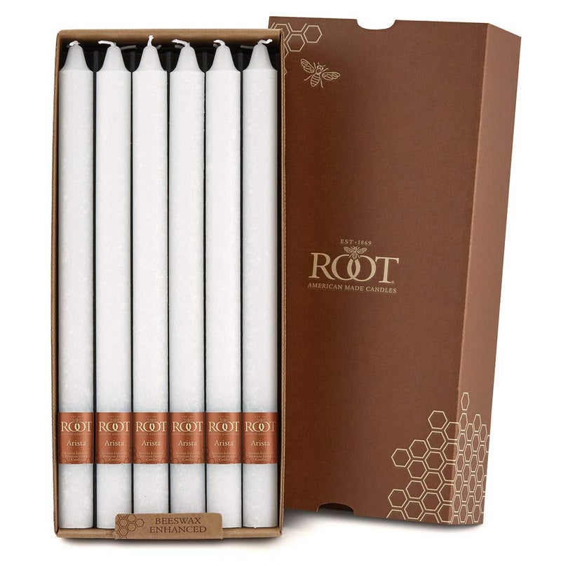 Root Candles Unscented Arista Timberline 12Inch Dinner Candles 12Count White - Image 1