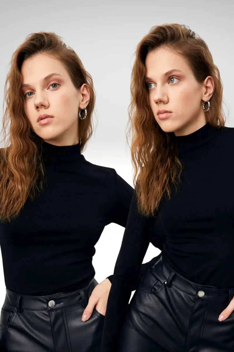 بيبانتولون BIPANTOLON Women's 2-Pack Slim Fit Bodysuits