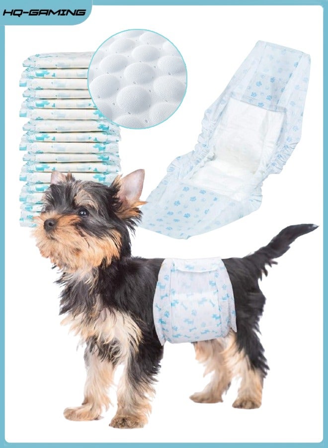 إتش كيو جيمنغ حفاضات للكلاب ذكر للاستعمال مرة واحدة، أغطية للكلاب فائقة الامتصاص، حماية فائقة، قابلة للتنفس، مانعة للتسرب، فائقة الامتصاص، قابلة للتنفس، مانعة للتسرب، 10 قطع - Image 1