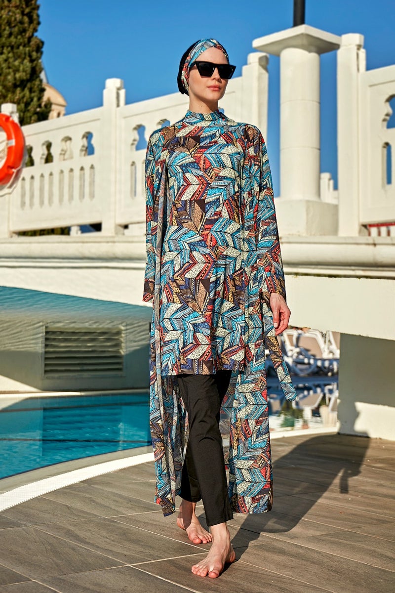Remsa Mayo Remsa Swimsuit Remsa Modest Swimsuit Over Single Kaftan Kimono Pareo RP008 Tülay - Image 3
