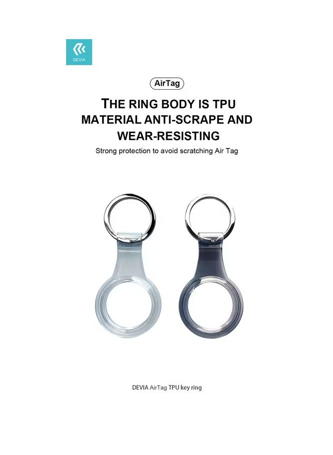 Devia TPU Protective Case with Key Ring Compatible with AirTag / Anti-Scratch Skin Cover / Anti-Lost Holder Suitable for AirTag / Bluetooth Tracker - Clear - Image 3