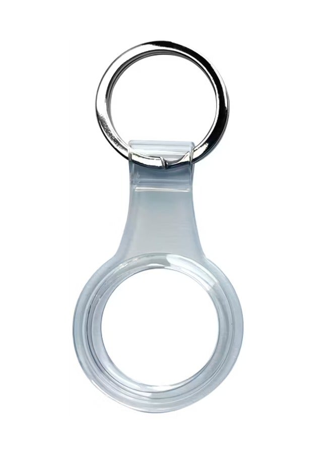 Devia TPU Protective Case with Key Ring Compatible with AirTag / Anti-Scratch Skin Cover / Anti-Lost Holder Suitable for AirTag / Bluetooth Tracker - Clear - Image 1