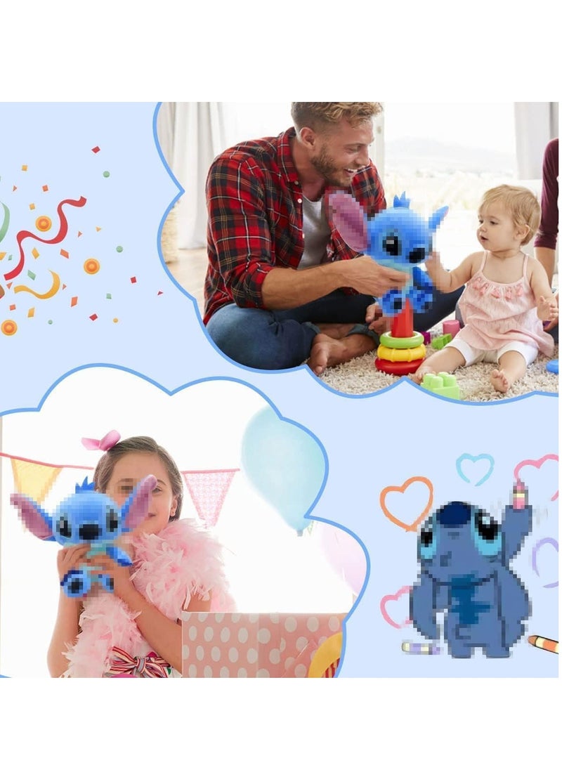 Disney Cartoon Stitch Plush Dolls, Size 25Cm, Blue  - Image 4