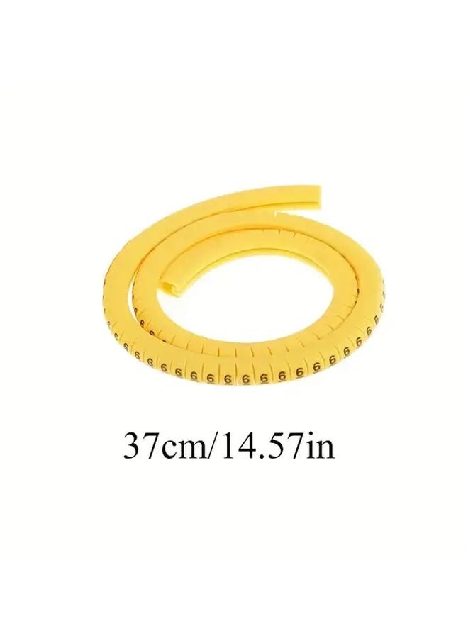 EC 1 سلسلة 1000 قطعة من أنابيب الأرقام 0-9 ملصقات تعريف الكابلات من البولي فينيل كلوريد الأصفر - Image 4