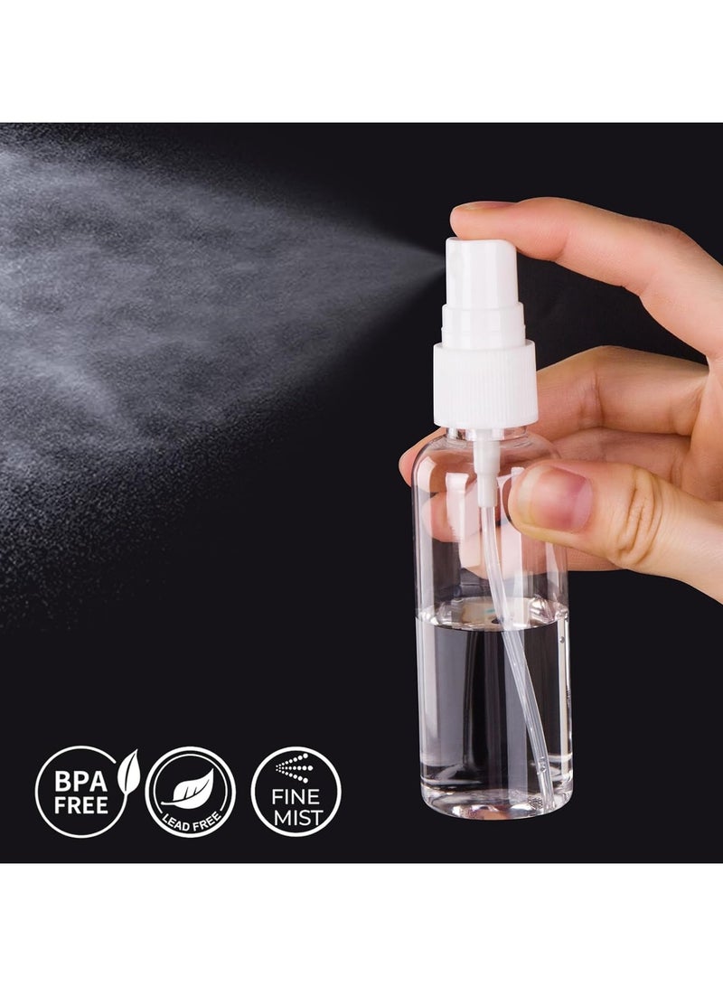 EOTM Pack Of 10 Small Clear Empty Plastic Spray Bottle with 2Pc Pipette and 2Pcs Funnel - Image 5