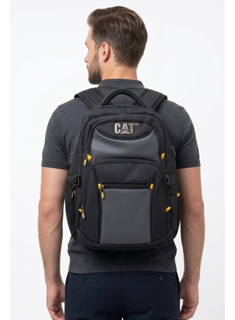 كات حقيبة ظهر لابتوب من CAT مستوردة أصلية – متعددة الجيوب – خامة متينة مقاومة للماء – للعمل والسفر والجامعة – لون أسود - Image 5