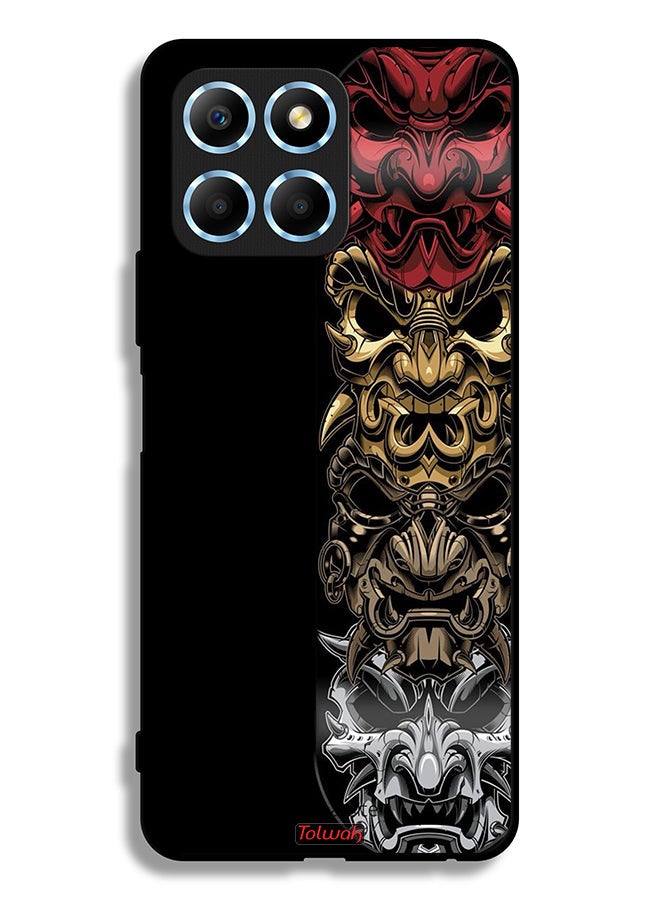 Tolwak غطاء حماية لهاتف Honor X8 5G بتصميم فني للرؤوس - Image 2