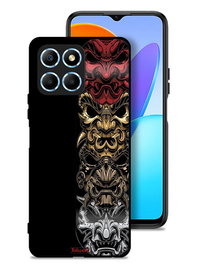Tolwak غطاء حماية لهاتف Honor X8 5G بتصميم فني للرؤوس - Image 1