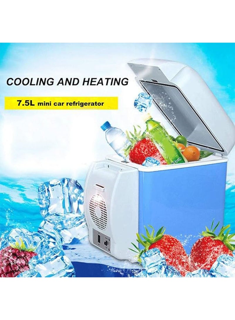 DANIM Mini Fridge Personal Thermoelectric Cooler and Warmer with Sealing Circle, Practical Electric Car Refrigerator Small Fridge for Car, RV, Camping, Travel(Car Refrigerator) - Image 1