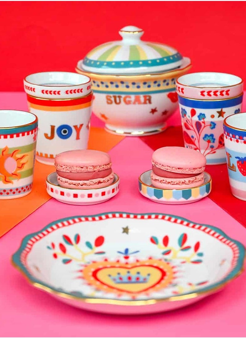Baci milano - Mamma Mia Espresso Cup with Lid/Saucer "Strawberry – 5.5x7 cm - Image 1