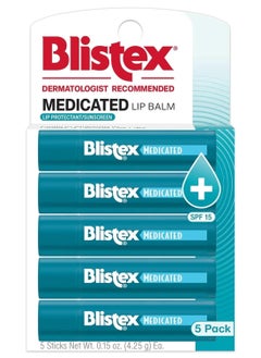 Blistex Blistex Medicated Lip Balm, 0.15 Ounce, Prevent Dryness & Chapping, SPF 15 Sun Protection, Seals in Moisture, Hydrating Lip Balm, Easy Glide Formula for Full Coverage, 1 Pack 