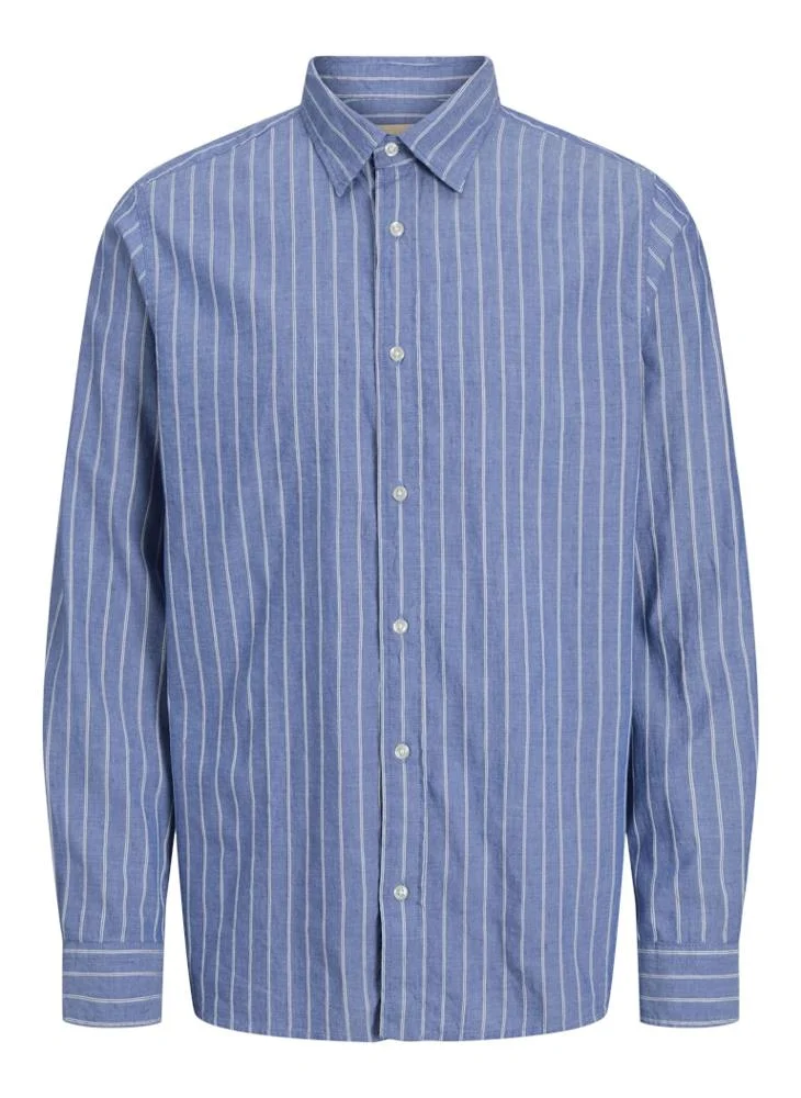JACK & JONES Jprbluliam Dobby Stripe Relaxed Fit Shirt