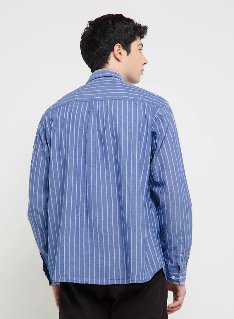 جاك اند جونز JPRBLULIAM DOBBY STRIPE L/S SHIRT