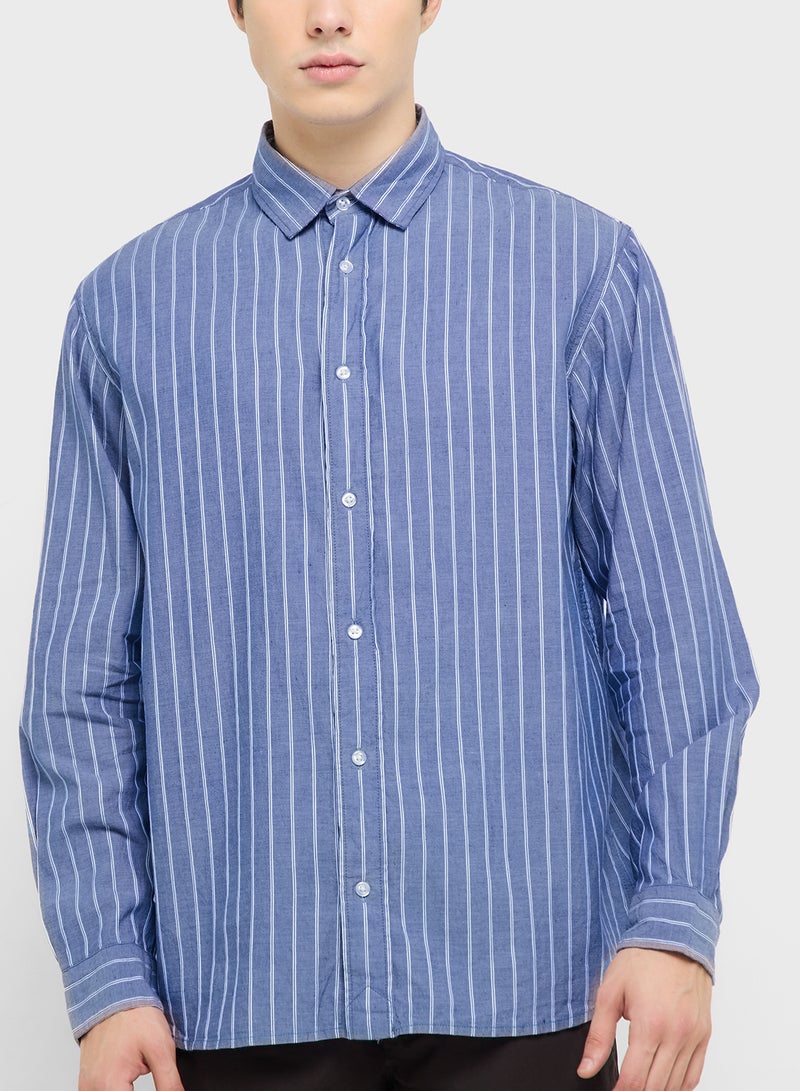 JACK & JONES JPRBLULIAM DOBBY STRIPE L/S SHIRT  - Image 3